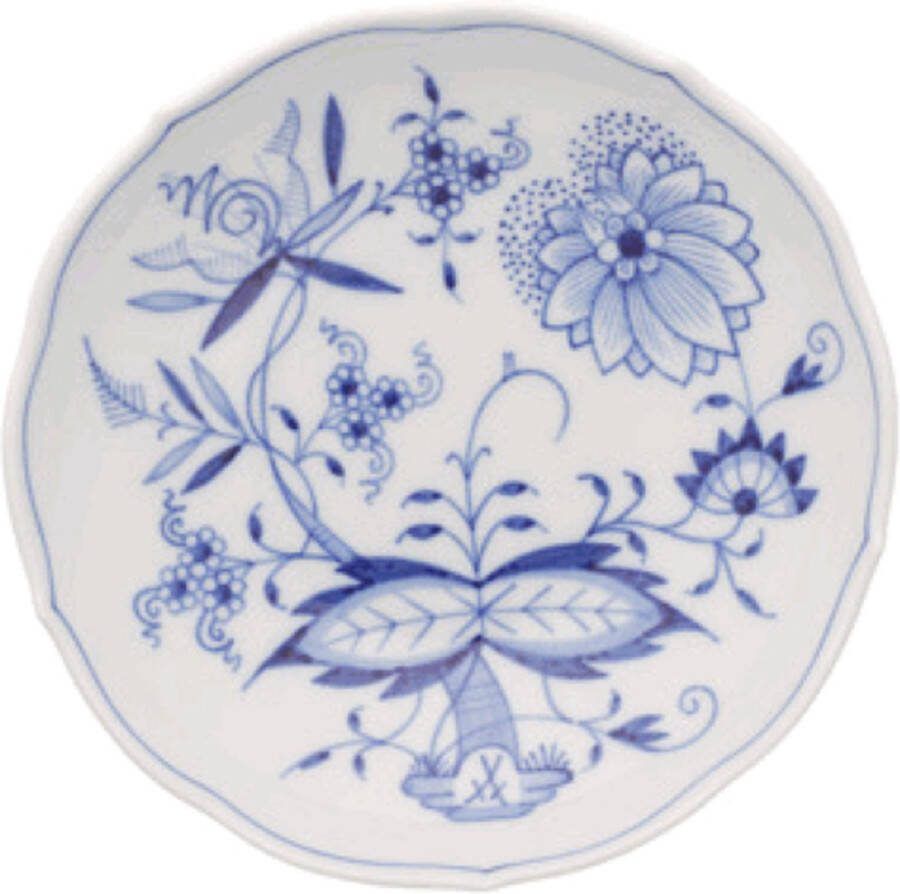 Meissen Koffie schotel Blauwe uienpatroon Klasse II