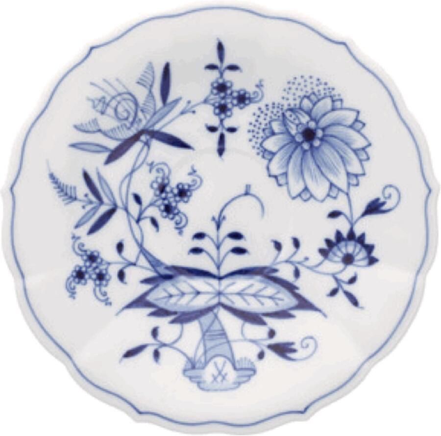 Meissen Soepbord Blauwe uienpatroon Klasse II