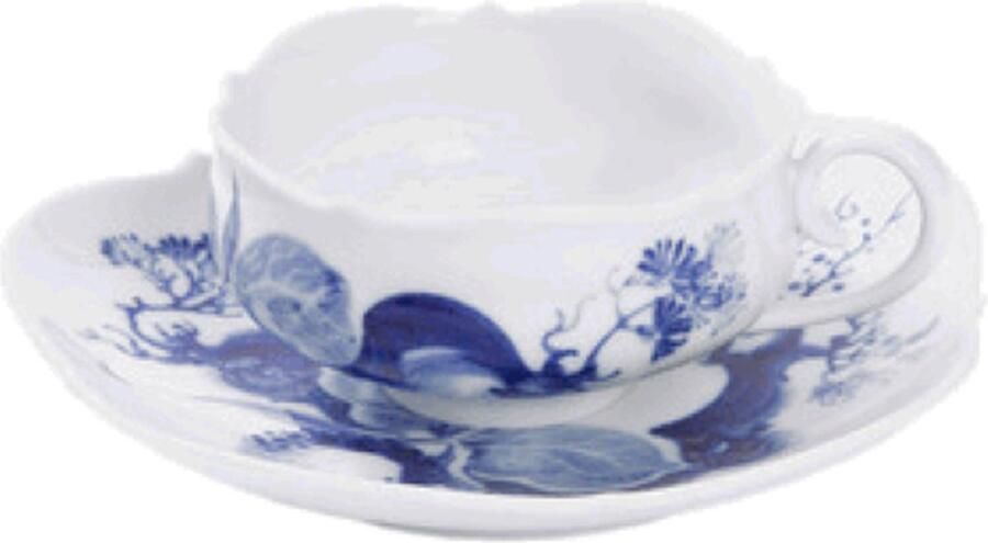 Meissen Theeschotel (zonder kopje) Blauwe Orchidee