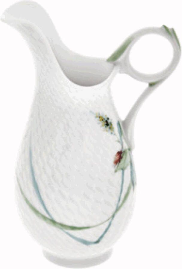 Meissen Melkkannetje groot Wellenspiel Woodland Flora