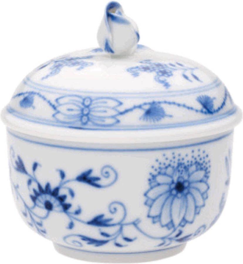 Meissen Suikerpot Blauwe uienpatroon Klasse II