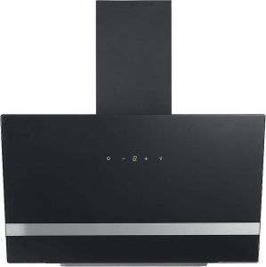 Meister CH 24090 SAM schuine afzuigkap 90 cm Zwart Luchtafvoer Recirculatie Schuine dampkap 90 cm