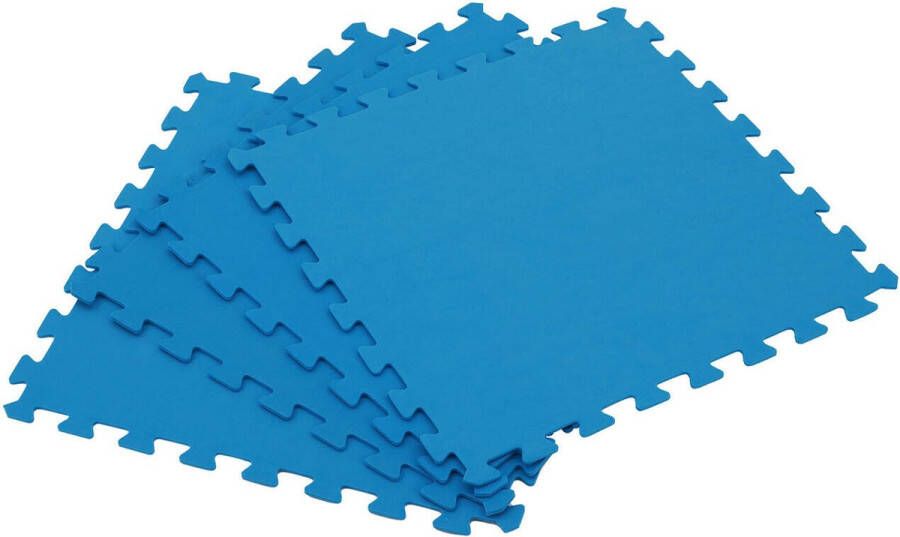 Meisterhome Zwembad tegels Set van 9 stuks Bodem bescherming Ondertegels Ondervloer Foam tegels Matten Puzzelmat voor zwembad zwembadtegels 50x50x0.4cm 2.25m2