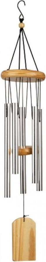 Mel-O-Design GmbH Windgong Metaal Aluminium buizen Houten klepel 53cm Windchime