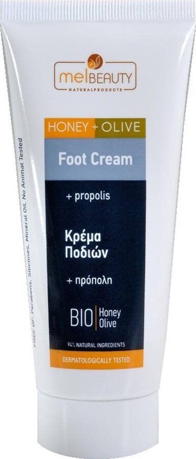MelBeauty Foot Cream Honey Olive Voet Crème Honing Olijfextract Propolis Intensieve Verzorging voor Zachte en Gezonde Voeten