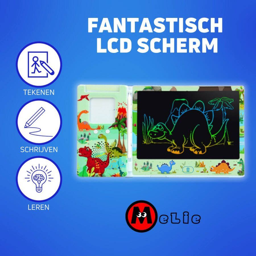 MeLie 8.5 Inch Groene LCD Tekentablet Engels Leren voor Kinderen Educatief Schrijftablet Interactief Speelgoed