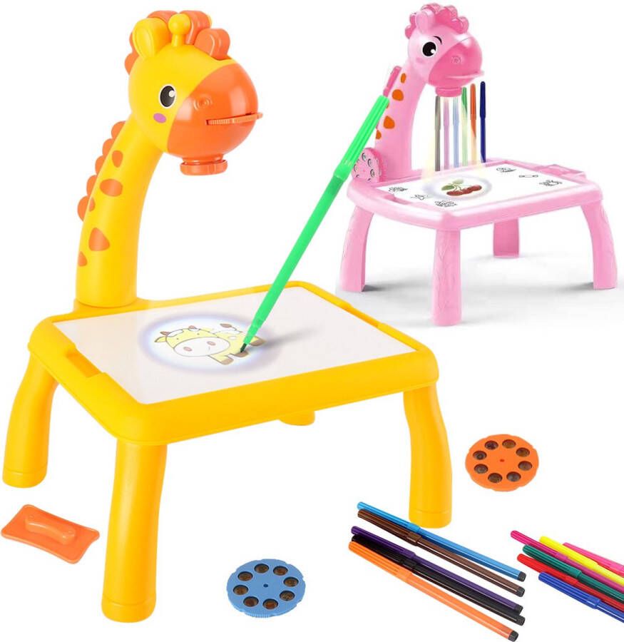 Melili Giraffe Tekentafel-Tekentafel met muziek en licht-kinderen speelgoed tafel-speelgoed kinderen 3 4 5 6 jaar-Schilderen Bureau kinderen-21 afbeeldingen-met kleuren stift