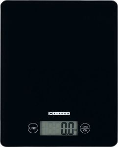 Melissa Zeer nauwkeurige keukenweegschaal met een capaciteit van 5 kg. Zwart