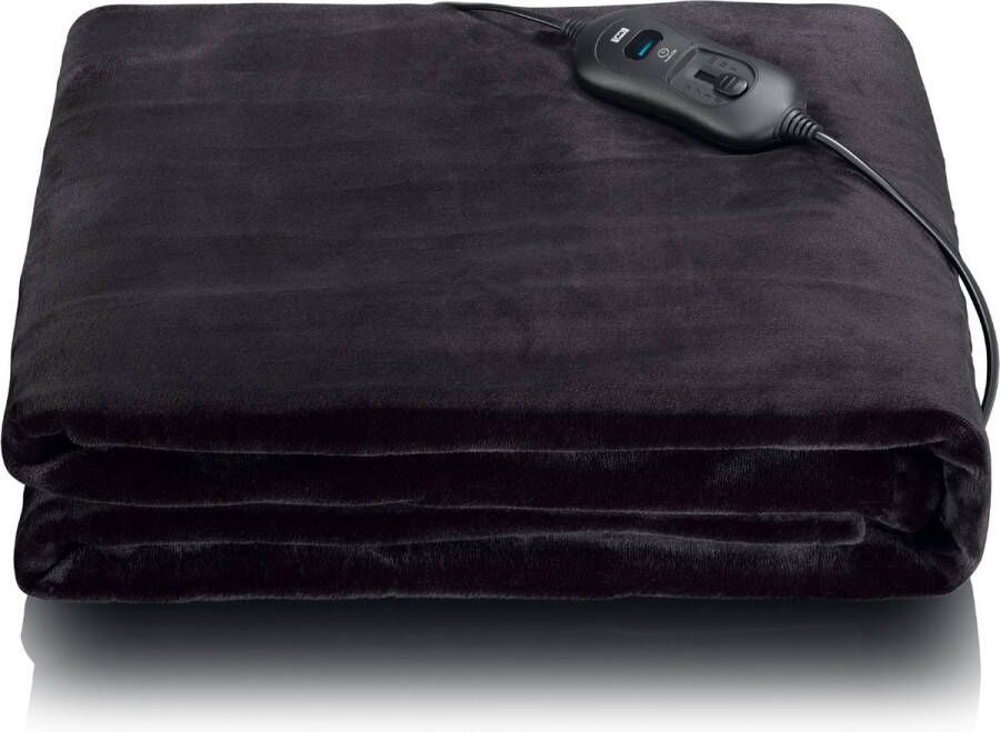 Melissa Elektrische warmtedeken ingebouwde oververhittingsbeveiliging en automatische uitschakeling 180 x 130 cm flanel fleece