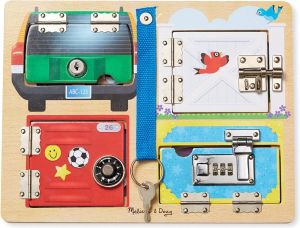 Melissa & Doug Activiteitenbord met sloten en grendels Educatief houten speelgoed