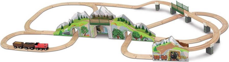 Melissa & Doug Houten treinbaan met Bergtunnel