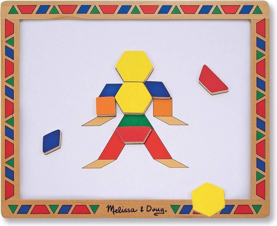 Melissa & Doug Set met magnetische patroonblokjes