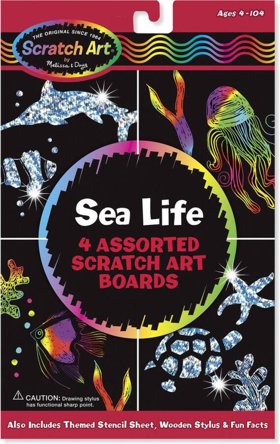 Melissa & Doug Scratch Art-Bladen Zeeleven