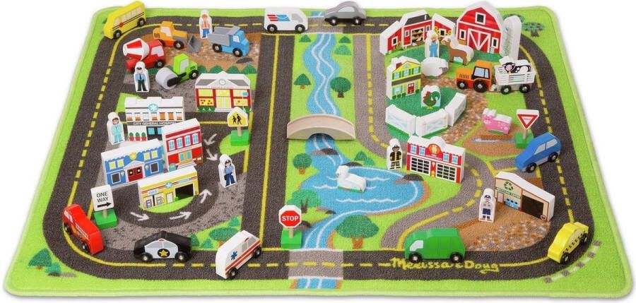 Melissa & Doug Verkeerskleed Road Rug 100 X 91 Cm