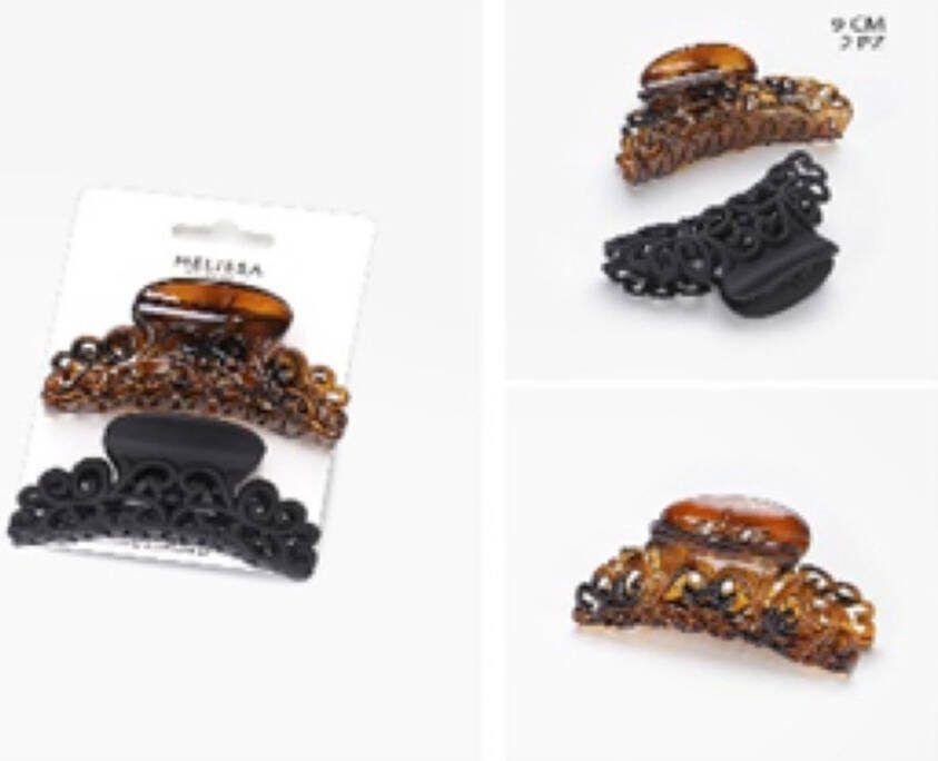 Melissa My Beauty Haarspelden 2 stuks ZWART BRUIN