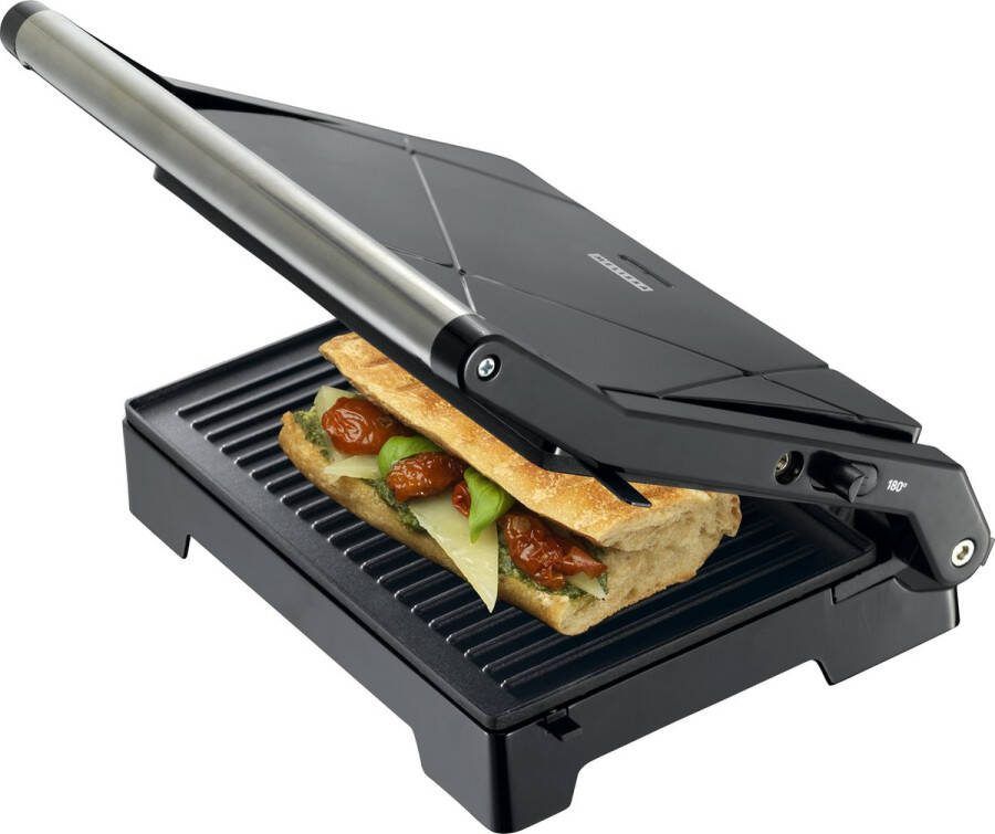 Melissa Panini en Contactgrill Grillplaat met anti-aanbaklaag en Overhittingsbeveiliging 1000W 16240111 Zwart