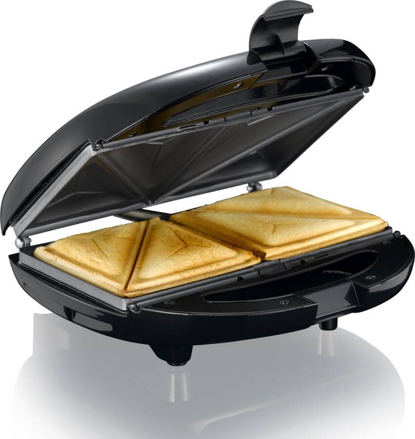 Melissa Sandwich maker 3-in-1 Contactgrill voor Panini Tostiapparaat Wafelijzer 850W Afneembare platen 16240110 Zwart