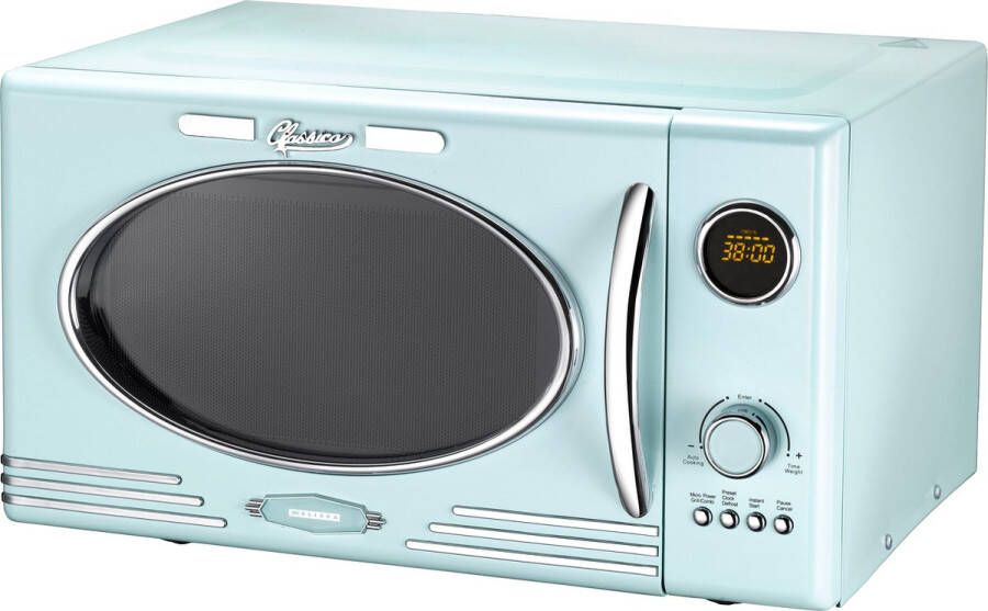 Melissa Vrijstaande Solo-Magnetron met Grill 23 liter 800W Retro 16330131 Blauw