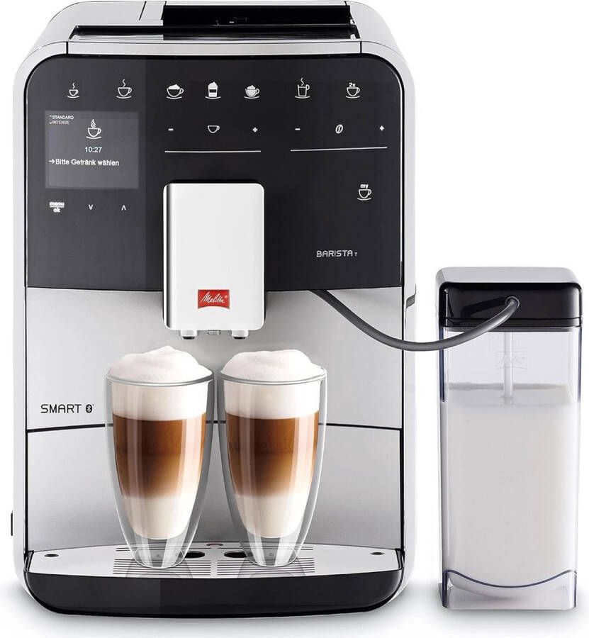 Melitta Volautomatisch koffiezetapparaat Barista T Smart F 83 0-101 zilver 4 gebruikersprofielen & 18 koffierecepten naar origineel italiaans recept