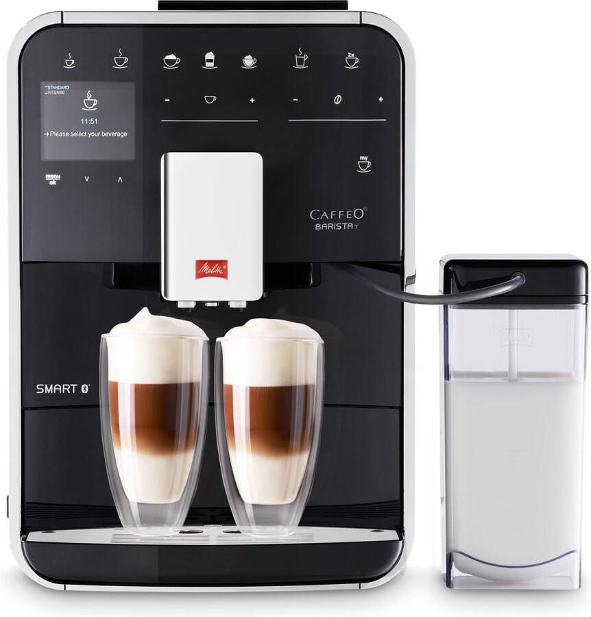 Melitta Volautomatisch koffiezetapparaat Barista T Smart F 83 0-102 zwart 4 gebruikersprofielen & 18 koffierecepten naar origineel italiaans recept