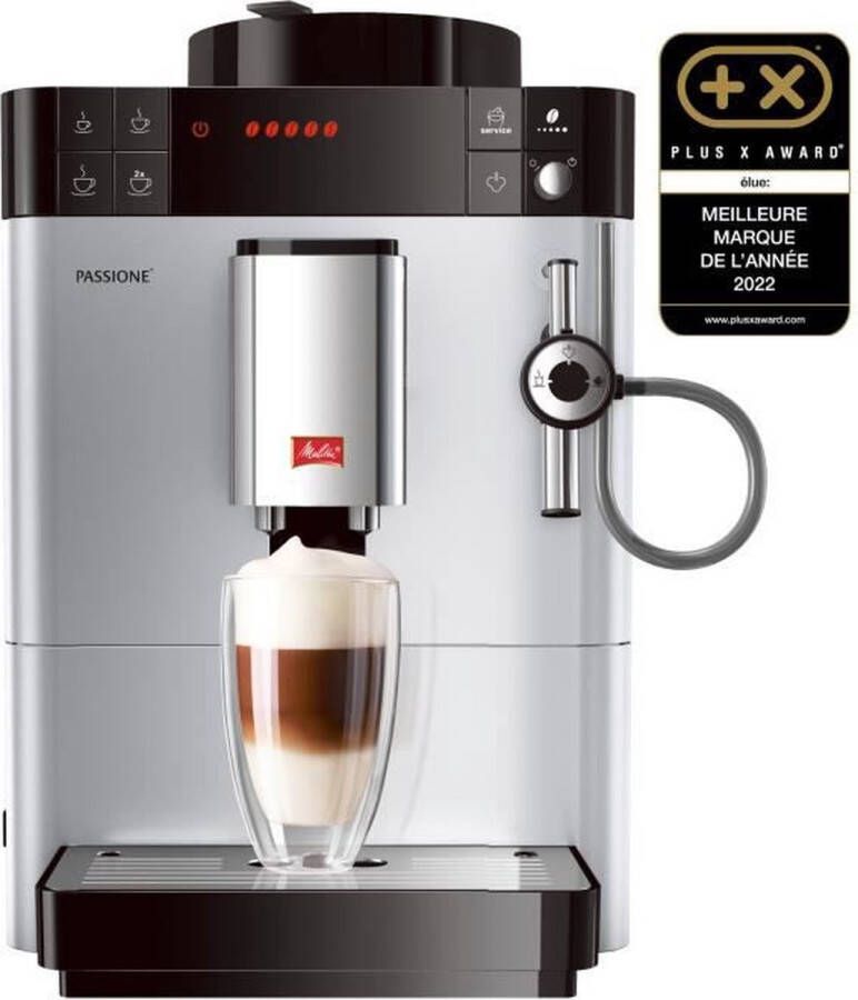 Melitta Volautomatisch koffiezetapparaat Passione F54 0-100 roestvrij staal Modern edelstalen front per kopje een precies afgemeten hoeveelheid versgemalen bonen