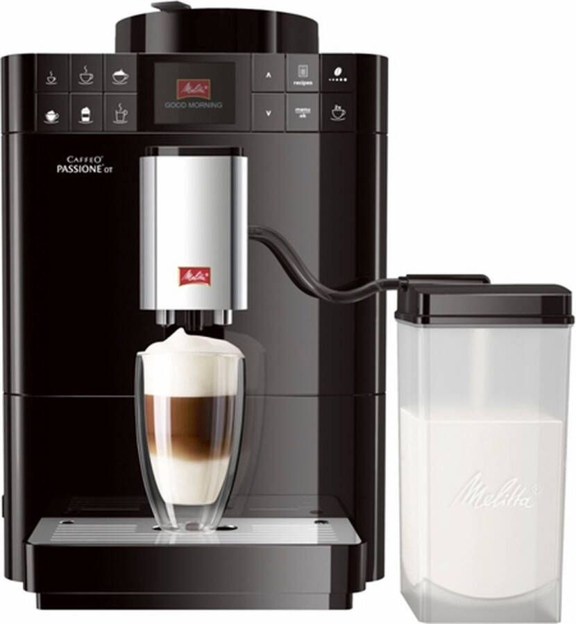 Melitta Volautomatisch koffiezetapparaat Passione One Touch F53 1-102 zwart One-touch-functie per kopje precies de juiste hoeveelheid versgemalen bonen