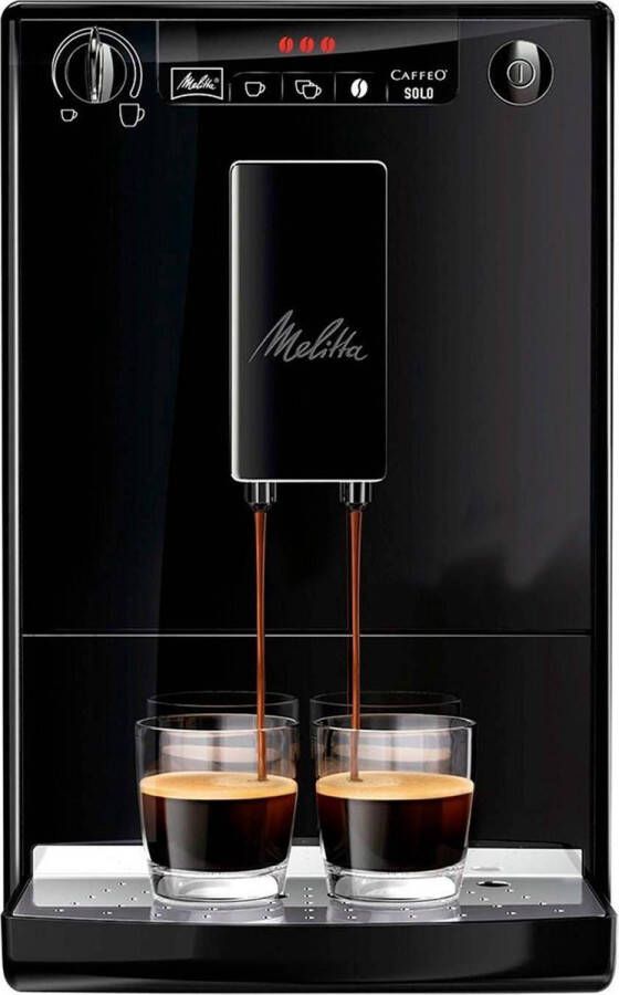 Melitta Volautomatisch koffiezetapparaat Solo E950-222 pure black Modern all-black design aromatische koffie & espresso bij slechts 20 cm breedte