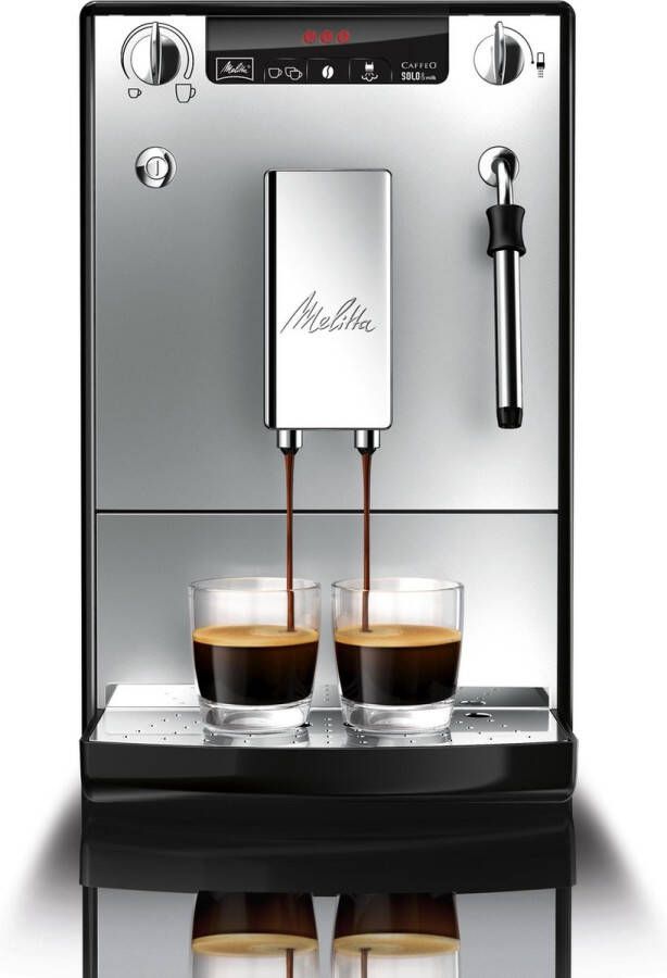 Melitta Volautomatisch koffiezetapparaat Solo & Milk E953-202 zilver zwart Caffè crema & espresso per one touch zuigmond voor melkschuim