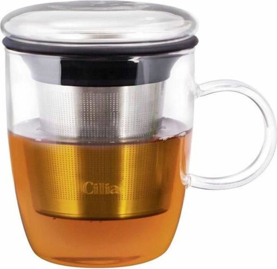 Melitta MELLITA Cilia Mok infuseur Roestvrij staal Inhoud: 40 cl Transparant