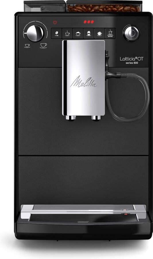 Melitta Volautomatisch koffiezetapparaat Latticia One Touch F300-100 zwart Dubbel opschuimen van de melk compact maar XL waterreservoir & XL bonenreservoir