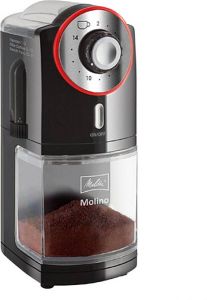 Melitta Molino Elektrische koffiemolen Zwart rood Inhoud 200g 100 W Automatische uitschakeling