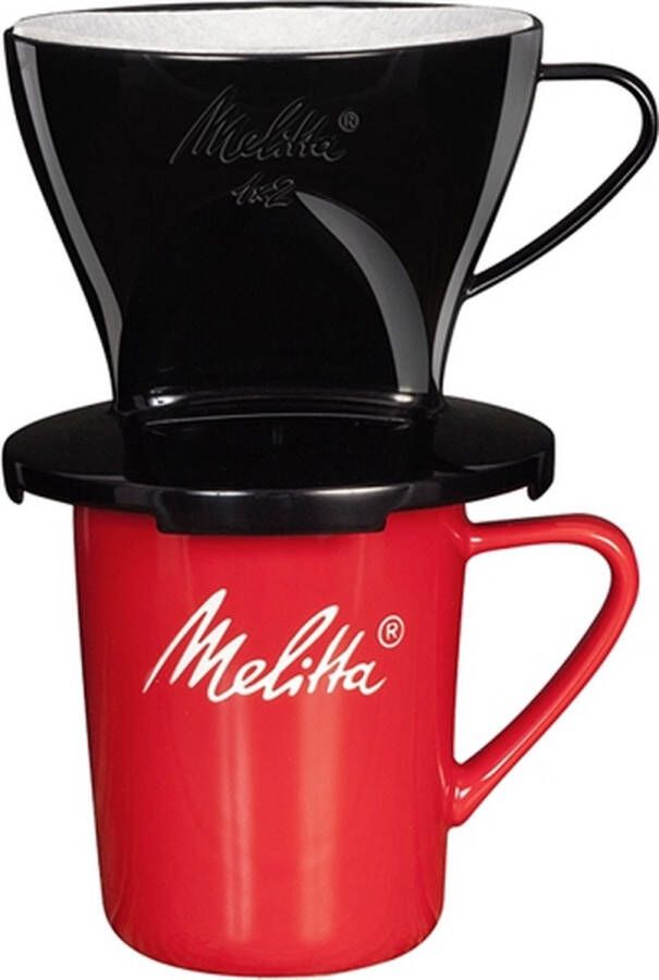 Melitta Koffietas Mug + Opzetfilter Standard 1x2 Zwart