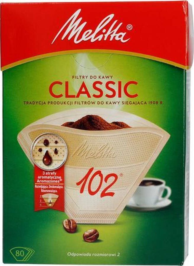 Melitta Paper Coffee Filters 102 Classic 80 pieces