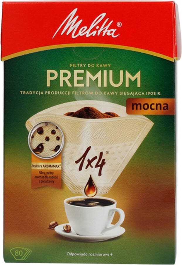 Melitta Paper Coffee Filters 1x4 Premium 8 x 80 filters (640 filters total)