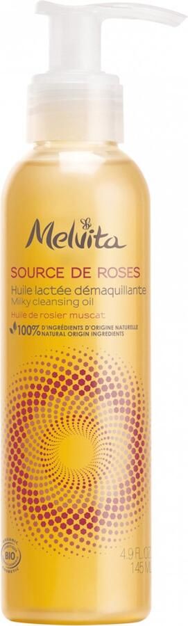 Melvita Source de Roses Biologische Reinigingsmelk Olie 145 ml