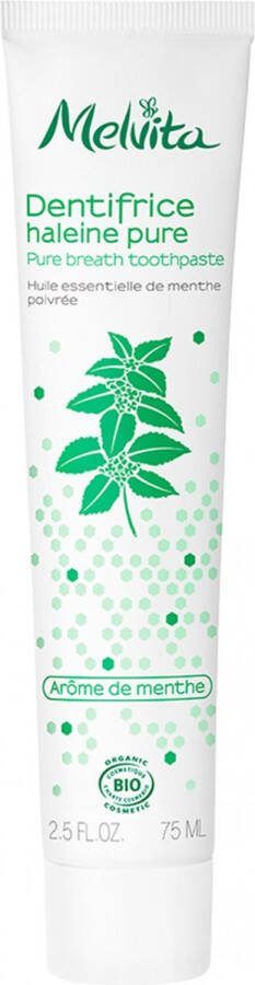 Melvita Tandpasta Dentifrice Haleine Pure Arome de Menthe