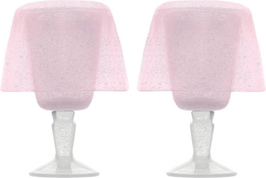 MeMento -Originale Lamp Roze windlichten set van 2 waxinelichthouders theelichthouders