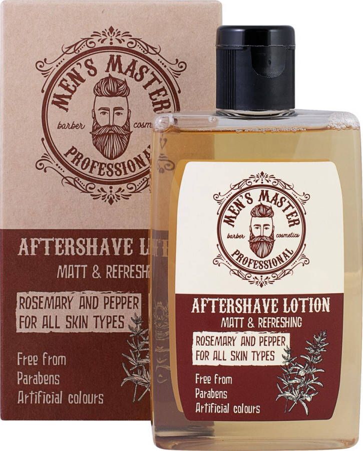 Men's Master Men s Master Aftershave Lotion met Rozemarijn & Rode Pepers Kalmeert & Verfrist 120ML