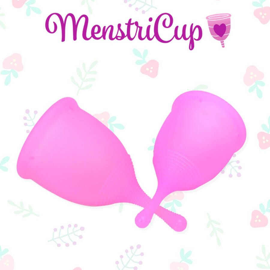 MenstriCup menstruatiecup set roze maat S + L