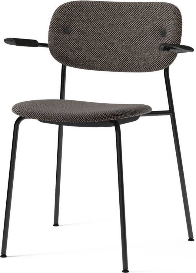 Menu Co Dining Chair met Armleuning zwart Doppiopanama 001 Armleuning eiken zwart