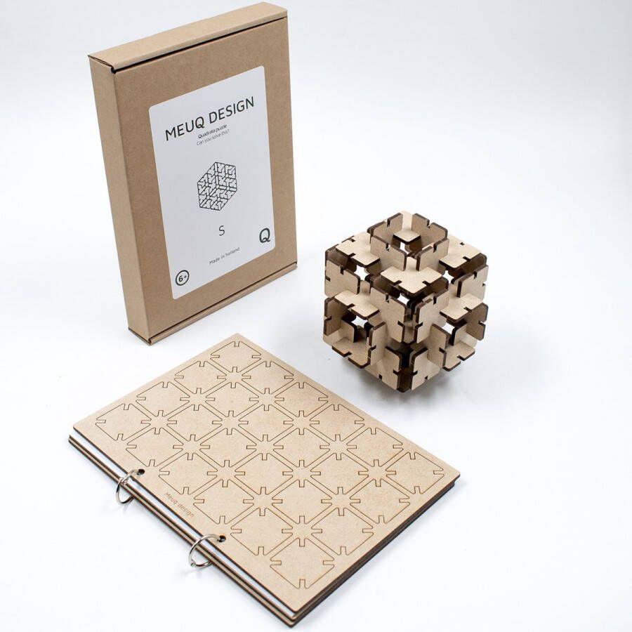 Menu Design Meuq Design Triangulus 3D puzzel geometrisch hout naturel S