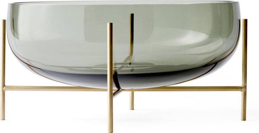 Audo Copenhagen Échasse fruitschaal large Ø29 5 Smoke | Brushed Brass