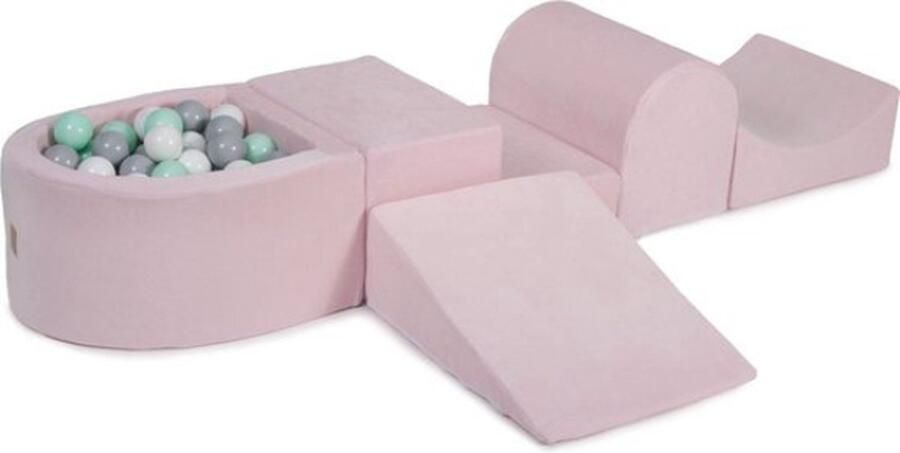 MEOWBABY Speelset incl. 100 ballen Roze Wit Grijs Mint