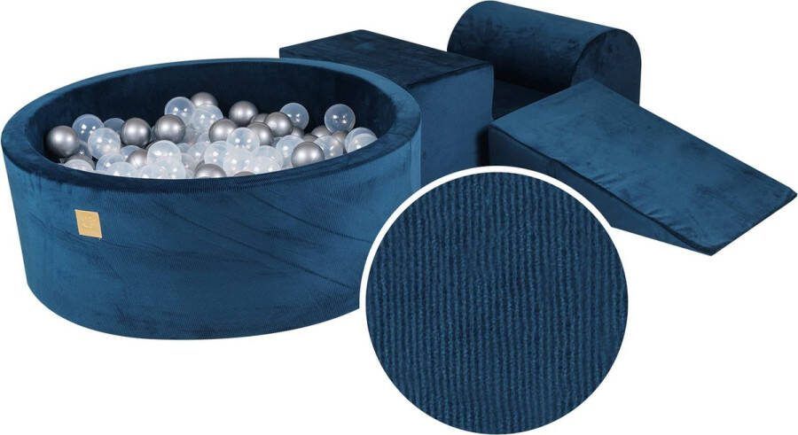 MEOWBABY Speelset met ballenbak en 3 elementen Blue Marine