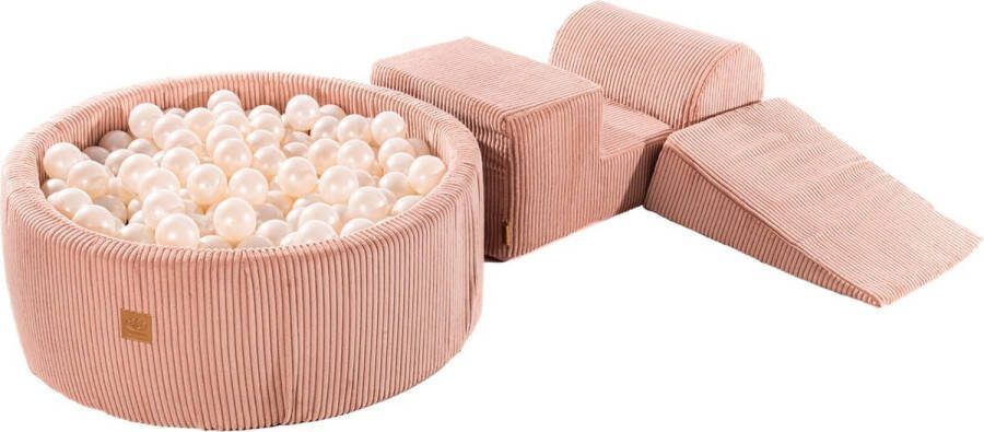 MEOWBABY Speelset met ballenbak Roze en witte parel