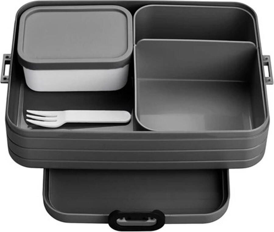 Mepal – Bento lunchbox Take a Break large inclusief bento box – Nordic black – Lunchbox voor volwassenen