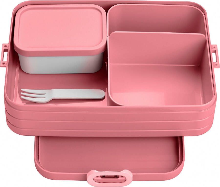 Mepal – Bento lunchbox Take a Break large inclusief bento box – Vivid mauve – Lunchbox voor volwassenen