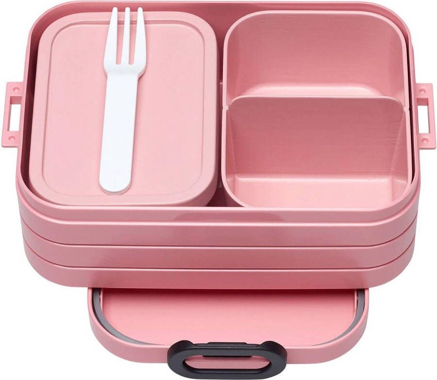 Mepal – Bento lunchbox Take a Break midi- inclusief bento box – Nordic pink – Lunchbox voor volwassenen