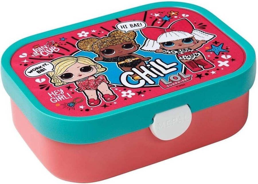 Mepal lunchbox Campus – Broodtrommel met vakjes voor kinderen – Geschikt voor 4 boterhammen – L.O.L. Surprise