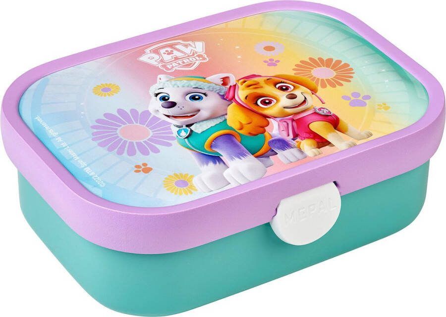 Mepal lunchbox Campus – Broodtrommel met vakjes voor kinderen – Geschikt voor 4 boterhammen – Paw Patrol Girls